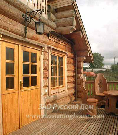 Деревянный рубленый дом в русском стиле "под ключ"