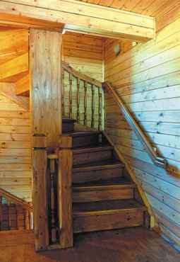 stairs in a wooden house